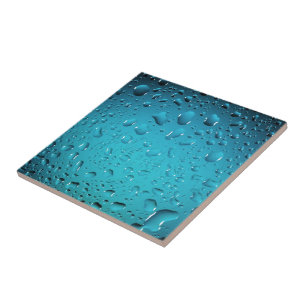 Cool Blue water drops Tile
