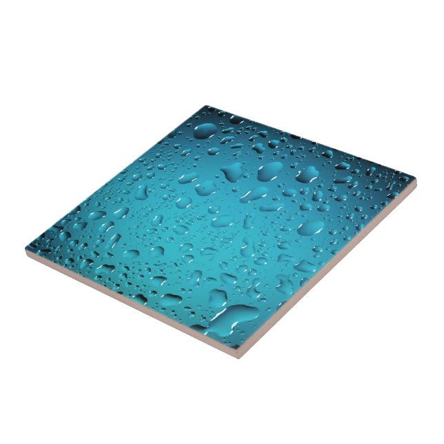 Cool Blue water drops Tile (Side)