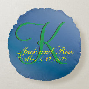 Cool Blueberry Fab Budget Round Pillow