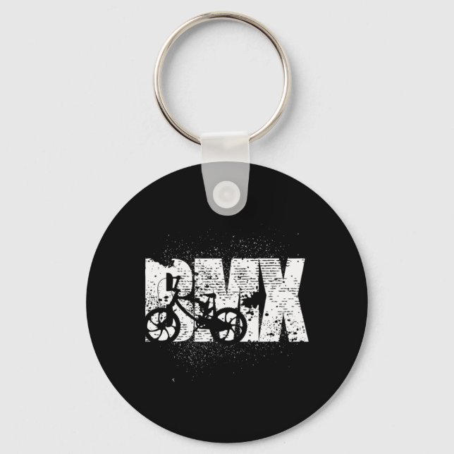 Cool BMX Bike Bicycle BMX Rider Keychain (Front)