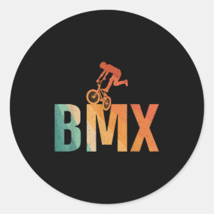 Cool Bmx Design For Men Women Boys Bmx Rider Off R Classic Round Sticker
