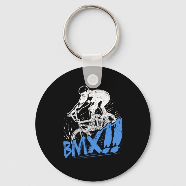 Cool BMX Freestyle BMX Rider Gift Idea Keychain (Front)