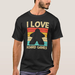 Cool Board Game For Men Women Board Gamer Meeple T-Shirt