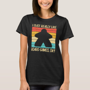 Cool Board Game For Men Women Board Gamer Meeple T-Shirt