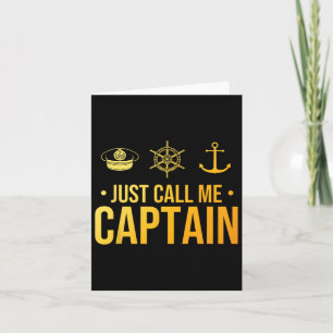 Cool Boat Captain Art For Men Women Sailboat Boati Card
