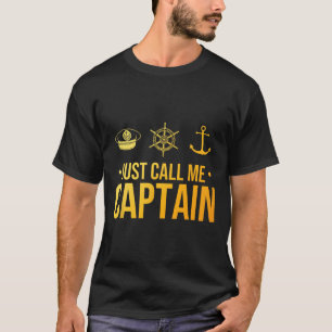 Cool Boat Captain Art For Men Women Sailboat Boati T-Shirt