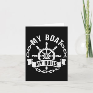 Cool Boat Captain Design For Men Women Boat Captai Card