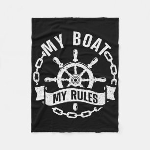 Cool Boat Captain Design For Men Women Boat Captai Fleece Blanket