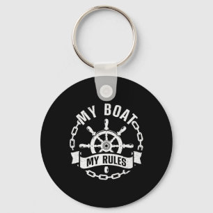 Cool Boat Captain Design For Men Women Boat Captai Keychain