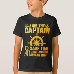 Cool Boat Captain For Men Women Boating Pontoon Bo T-Shirt