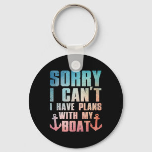 Cool Boat Captain For Men Women Pontoon Boat Owner Keychain