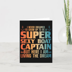 Cool Boat Captain For Men Women Sail Pontoon Boati Card