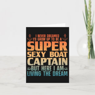 Cool Boat Captain For Men Women Sail Pontoon Boati Card