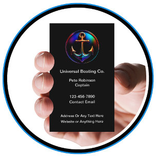 Cool Boating Boat Anchor Marine Theme Business Card