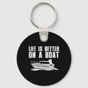 Cool Boating For Men Women Boat Captain Pontoon Ya Keychain