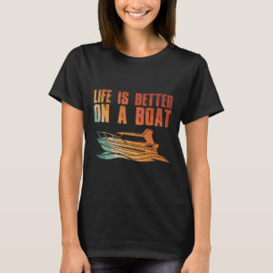 Cool Boating For Men Women Boat Captain Pontoon Ya T-Shirt