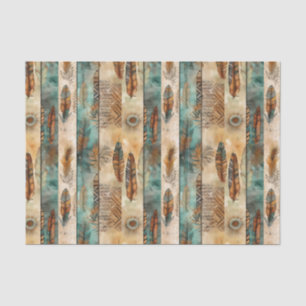 Cool Boho Western tiled pattern decoupage Tissue Paper