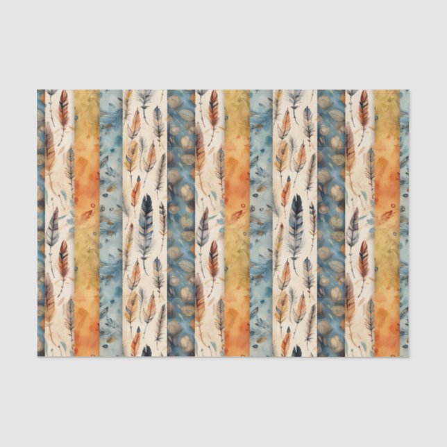 Cool Boho Western tiled pattern decoupage  Tissue Paper (Front)