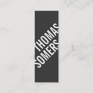 Cool BOLD Black and White Modern Hip Mini Business Card