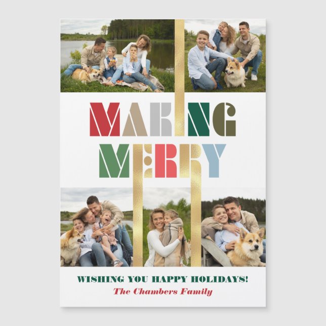 Cool Bold Colourful Making Merry Multiphoto  (Front)