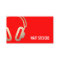 Cool Bold DJ Gold Headphones Red Music