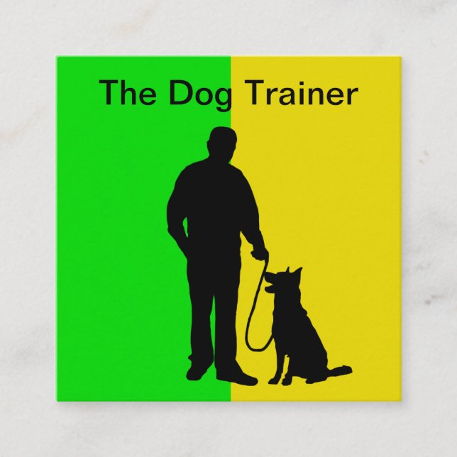 Cool Bold Dog Training Business Cards (Front)