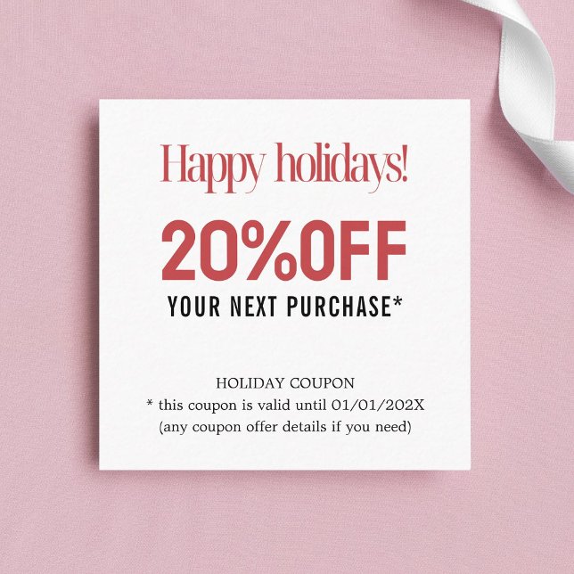 Cool Bold Elegant Red Gold White Coupon (Creator Uploaded)