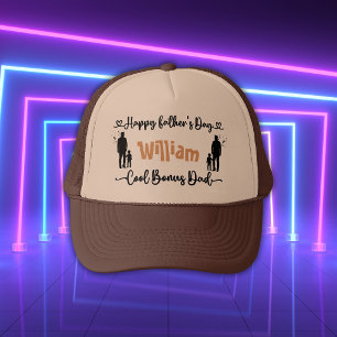 Cool Bonus Dad Happy Father's Day   Trucker Hat