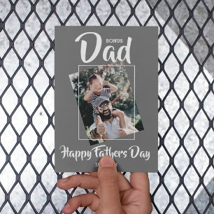 Cool Bonus dad photo Fathers Day Holiday Card
