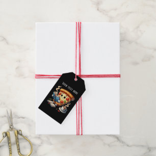 Cool book club pizza party gift tags