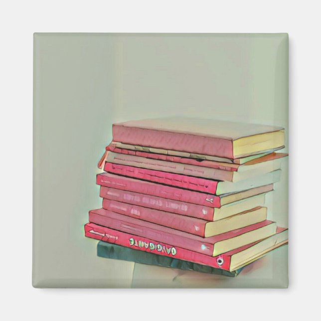 Cool book lover gift magnet (Front)