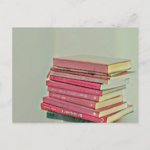 Cool book lover gift postcard