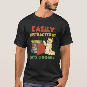 Cool Book Reader For Men Women Book   Bookworm Cat T-Shirt