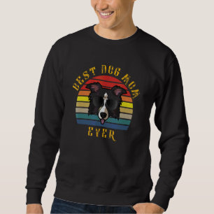 Cool Border Collie Dog Mom Dog Christmas Sweatshirt