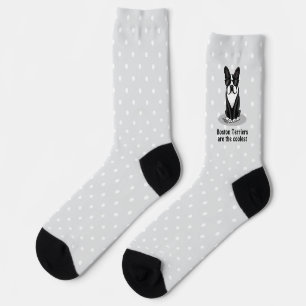 Cool Boston Terrier Dog (black) with Sunglasses Socks