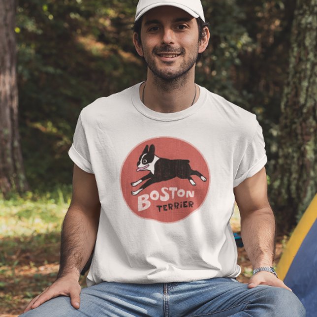 Cool Boston Terrier Vintage Style Cute Pet Dog T-Shirt (Creator Uploaded)