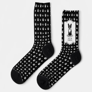 Cool Boston Terrier with Sunglasses (black) Socks