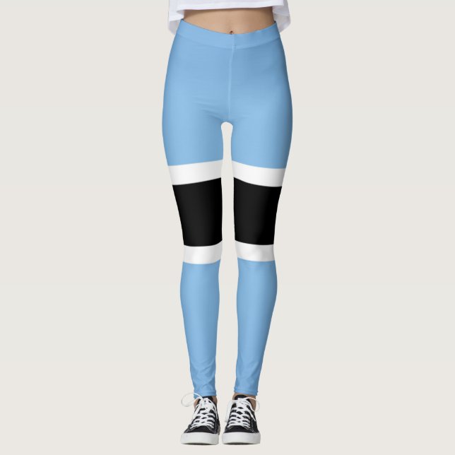 Cool Botswana Flag Fashion Leggings (Front)