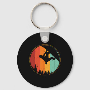 Cool Bouldering Retro Men Rock Climbing Vintage Keychain