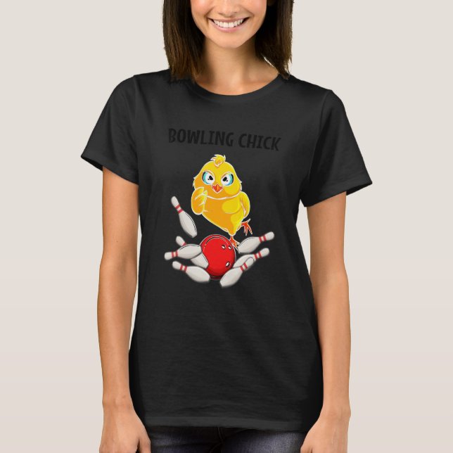 Cool Bowler For Women Girls Ladies Bowling Chick S T-Shirt (Front)