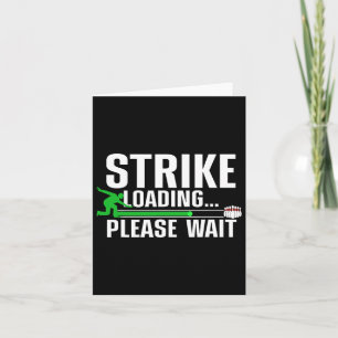 Cool Bowling Art For Men Women Kids Bowler Bowling Card