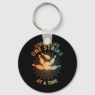 Cool Bowling Art For Men Women Kids Strike Team Ga Keychain