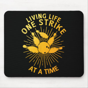 Cool Bowling Art For Men Women Kids Strike Team Ga Mouse Pad