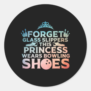 Cool Bowling Art For Women Girls Kids Bowler Targe Classic Round Sticker