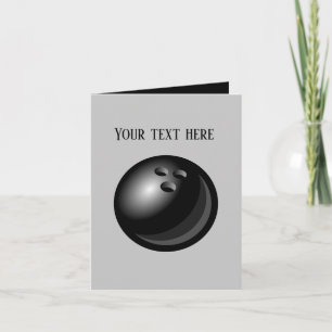Cool bowling lovers add message card