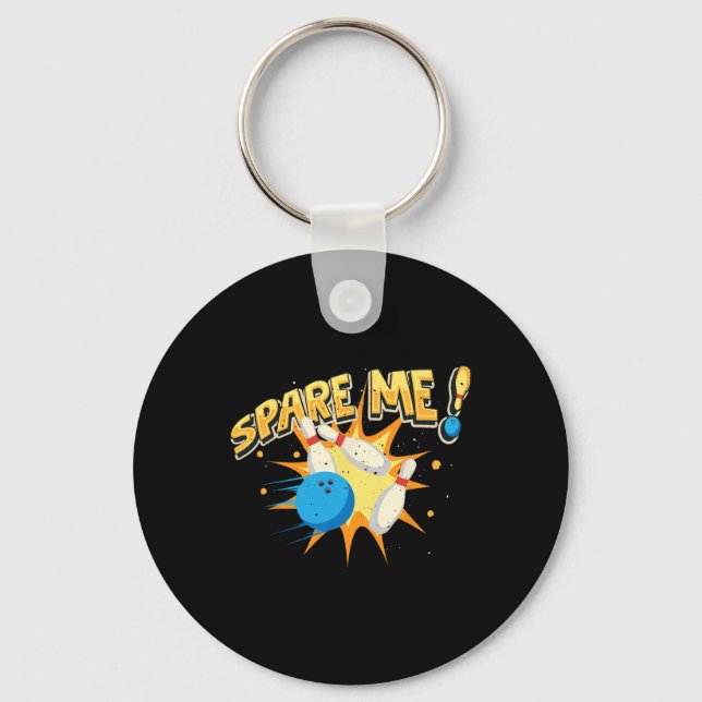 Cool Bowling Novelty For Men Women Bowling Team Ga Keychain (Front)