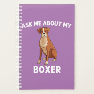 Cool Boxer Dog For Men Women Puppy Lover Dog  Planner