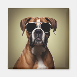 Cool Boxer Dog Magnet
