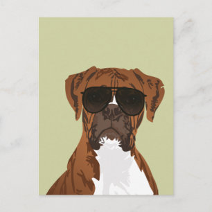 Cool Boxer Dog pour Amoureux de les chiens Carte p