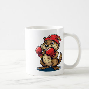 Cool Boxing Beaver With Gloves For A Knockout Appe Coffee Mug